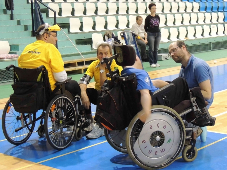 Ondrej as a sports assistent. Photo: Ondrej Bašták Ďurán’s archive